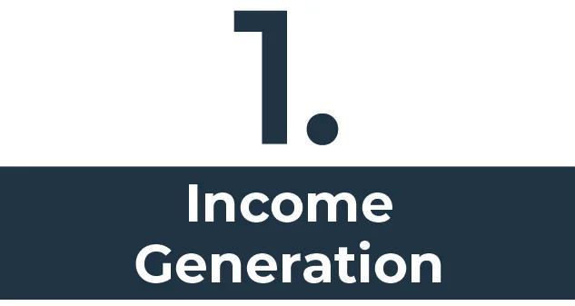 1. income generation