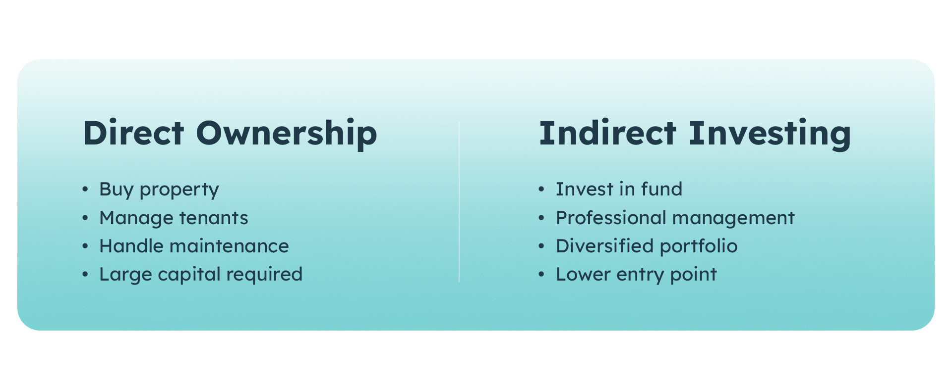 Registered Accounts: Direct vs Indirect Comparison Graphic